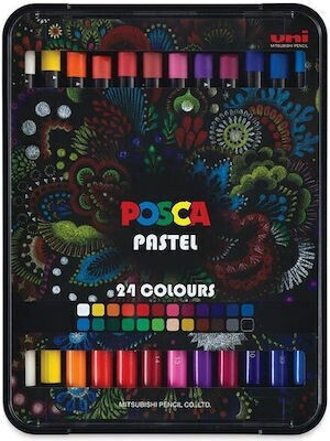 Posca Pastels Bright & Intense Colors 24 Pcs 402022