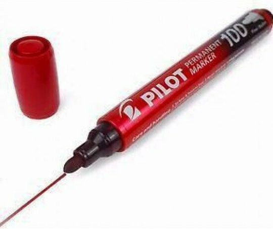 Pilot 100 Marker Permanent 1mm Roșu