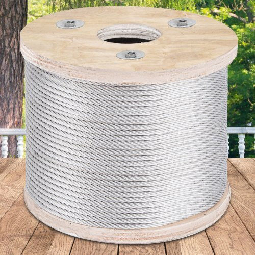 Vevor Stainless Steel Cable 304 3/16" 7x19 250ft Railings & Balconies Gss7x19-4.8mm76m1v0