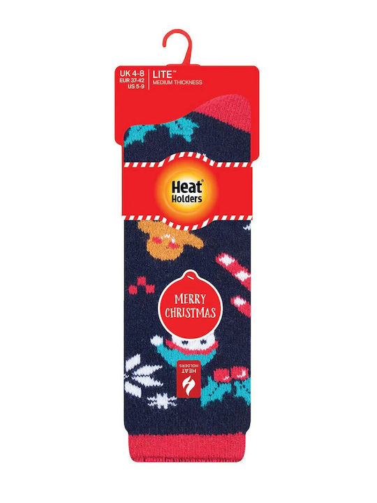 Heat Holders Дамски Коледни Чорапи Синьо 1Пакет
