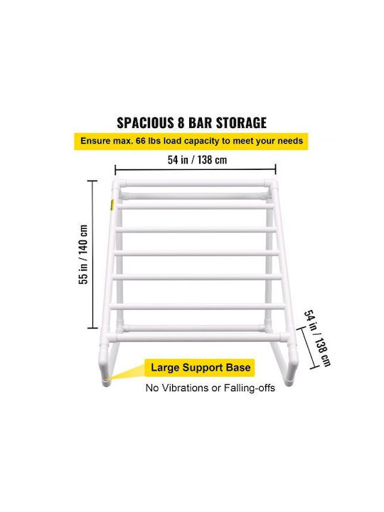 Vevor Single Wall-Mounted Bathroom Shelf Unit White