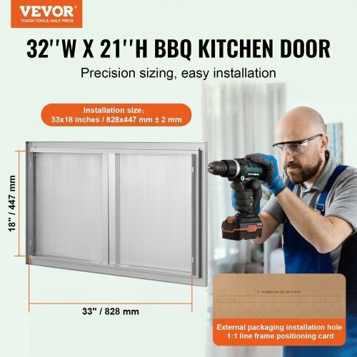 BBQ Door Vevor 914x534mm Stainless Steel Double Outdoor Kitchen Smabscjmys36j2tr1v0