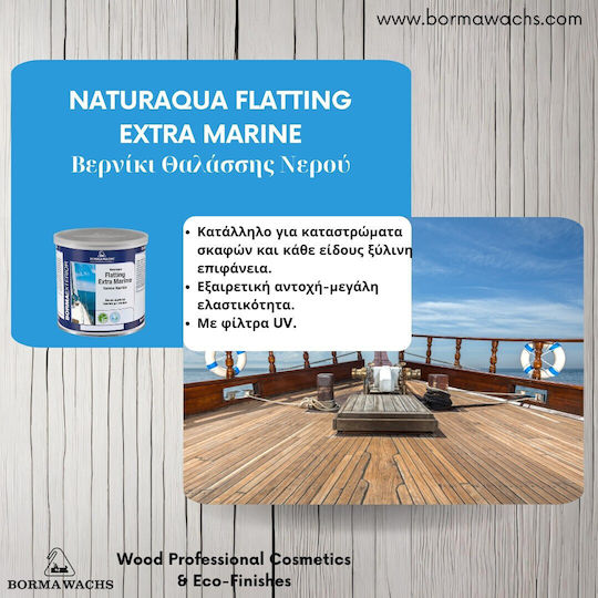 Borma Wachs Naturaqua Flatting Extra Marine Wasser Farblos Matt 375ml
