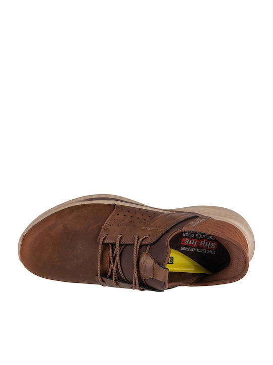 : Slade Zachary Leder Herren Freizeitschuhe Braun