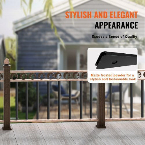 Vevor Μεταλλικά Κάγκελα Σκάλας 51τμχ 29.5''x1'' Αλουμινίου Βίδες Bpklgz51g295rcf96v0