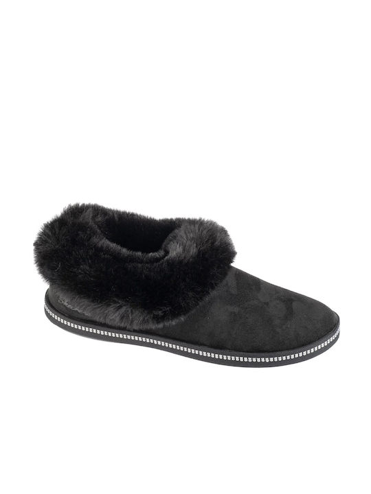 Skechers Cozy Campfire Winter Women's Slippers in Black color