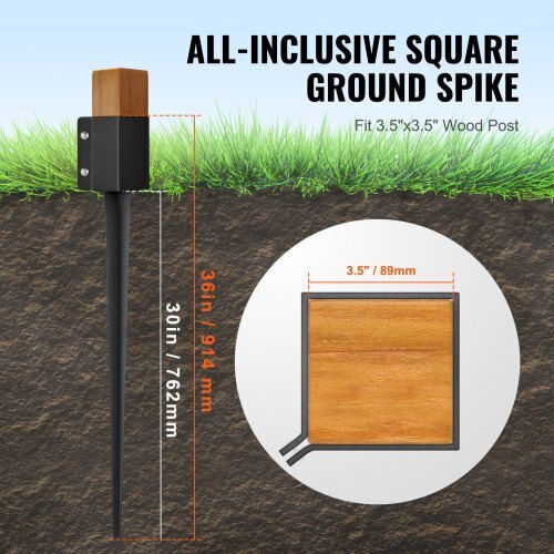 Vevor Metal Plank for Garden Flooring 91.44x10.16cm 4pcs