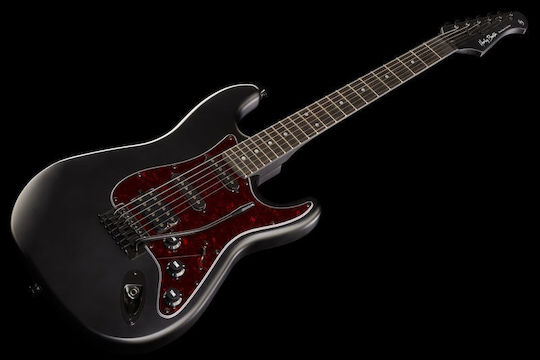 Harley Benton Standard Series Electric Guitar Stratocaster with HSS Pickup Configuration Satin Black