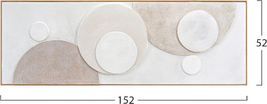 HomeMarkt Handmade Monet Circles on Canvas 152x52 cm