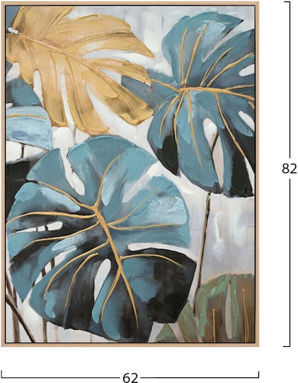 HomeMarkt TROPISCHE BLÄTTER Gemälde auf Leinwand 62x82cm