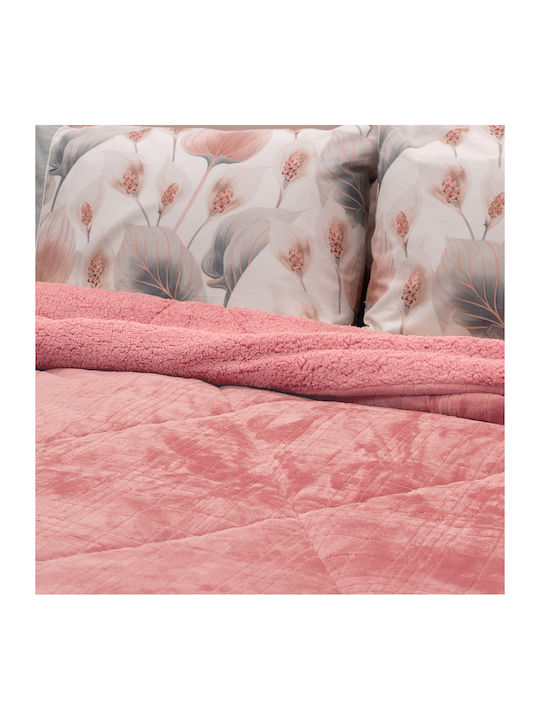 Lino Home Duvet Cover Single 160x220cm Dania Old Pink