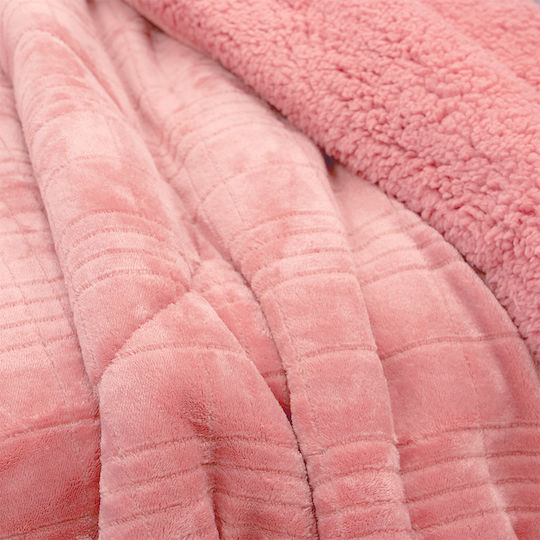 Lino Home Duvet Cover Queen 220x240cm Dania Old Pink