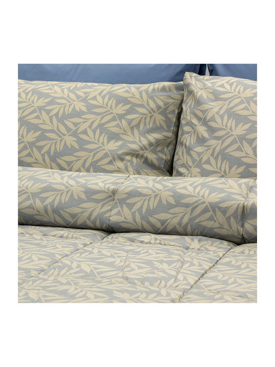 Lino Home Duvet Queen 220x240cm Leafy Green