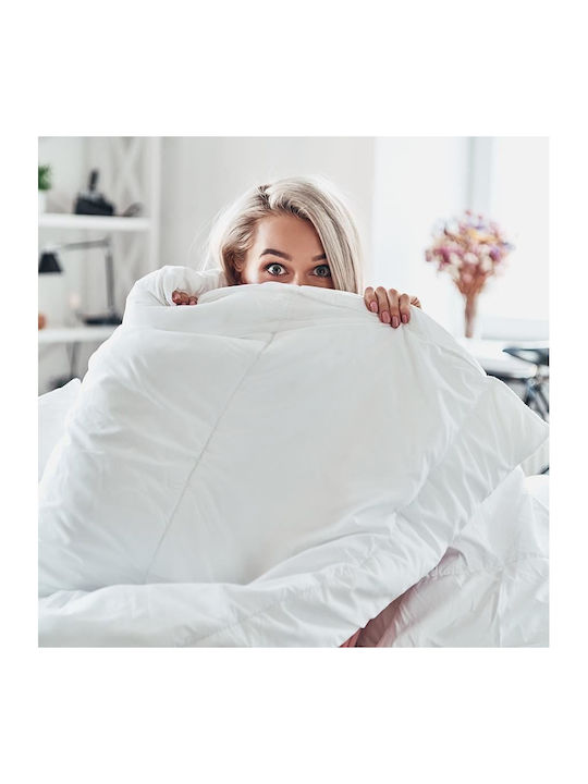 HappyNest Πάπλωμα Μονό Πουπουλένιο 150x200εκ. Λευκό