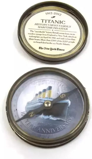 Nautischer Metallkompass 7,5 cm