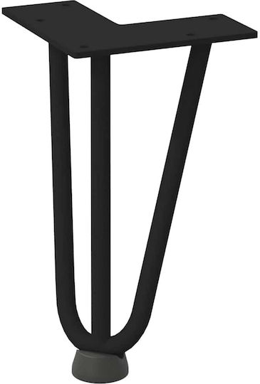 Hairpin Table Legs 4 Pieces Black 20 Cm Solid Steel Black 20 Cm