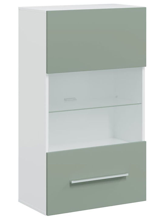 Wohnzimmer TV-Einheit Olive Green mit Beleuchtung