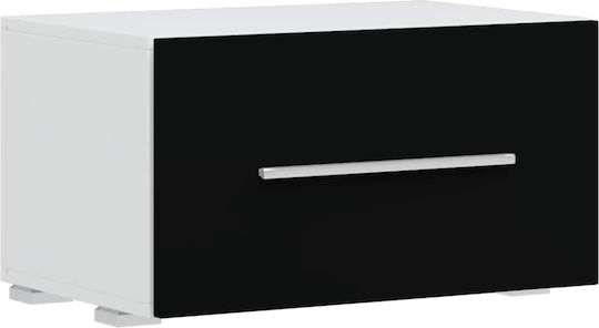 Living Room TV Unit with Lighting Matte Black