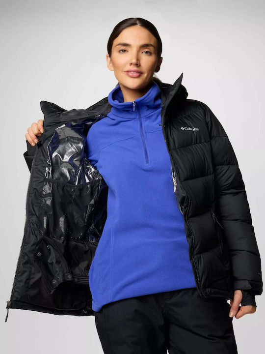 Abbott Peak Ii Women's Long Puffer Jacket Waterproof for Winter with Hood Black