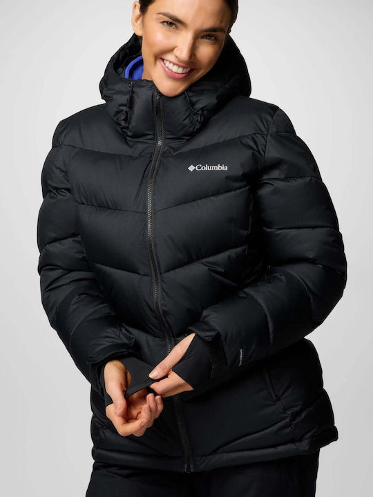 Abbott Peak Ii Women's Long Puffer Jacket Waterproof for Winter with Hood Black
