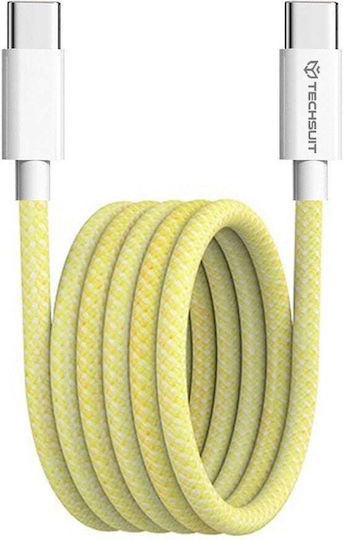 Techsuit Pcb114d USB 2.0 Cable USB-C male - USB-C 60W Κίτρινο 1m