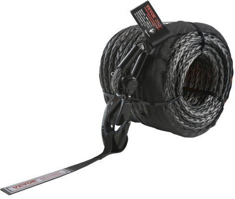 Vevor Car Towing Equipment Tow Rope In Black Color