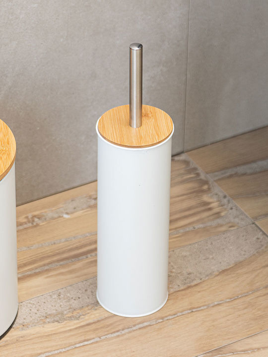 Estia Essentials 02-12731 Bambus Set aus Toilettenbrste und Mlleimer fr  das Badezimmer Sanftes Schlieen 5Es Wei | Skroutz Germany