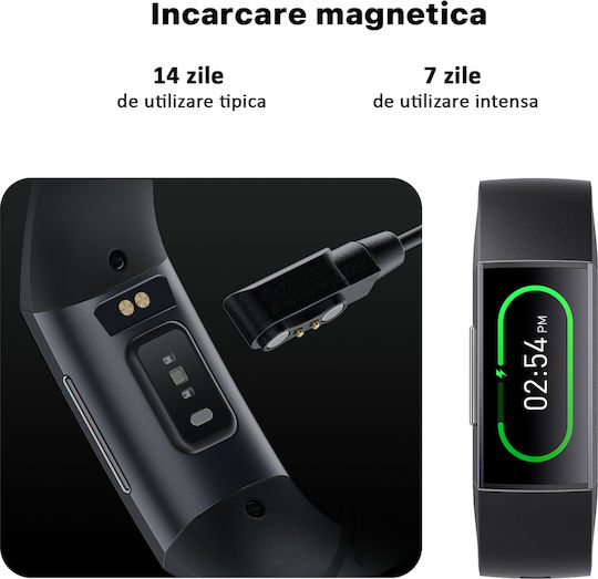Fitness-Armband 1,1 Zoll AMOLED-Bildschirm Vichematech Android iOS Voll-Touch Magnetisches Laden Bluetooth Wasserdicht IP67 SMS Anruf App-Benachrichtigungen Mehrere Sportmodi Monitor