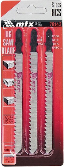 MTX Jig Saw Blade for Wood 3pcs 781409