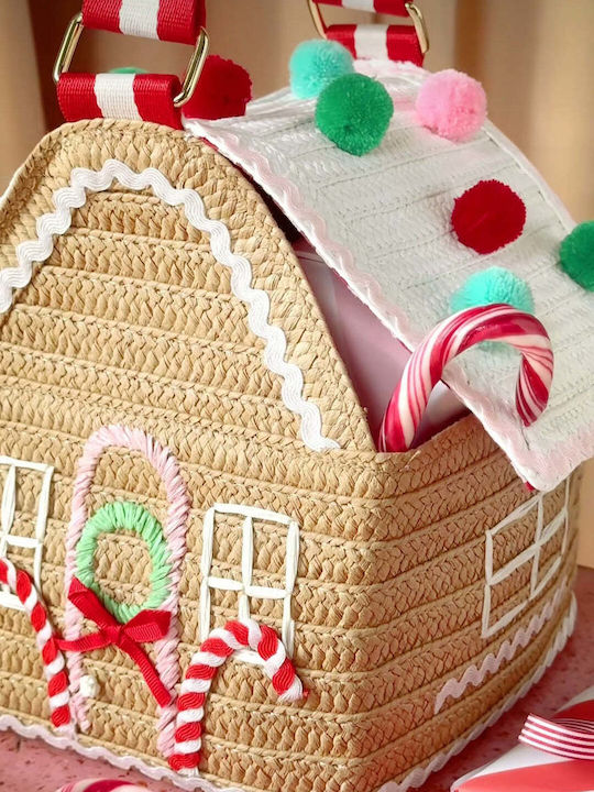 Meri Meri Meri Meri Christmas Fabric Bag Gingerbread House 18x22x18cm