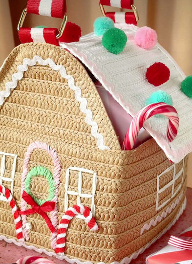 Meri Meri Meri Meri Weihnachtsstofftasche Lebkuchenhaus 18x22x18cm