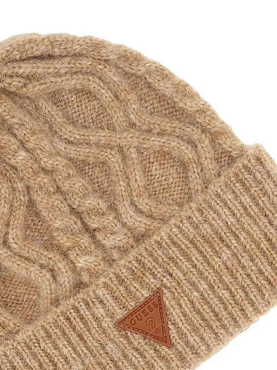 Guess Beanie Beanie Knitted in Brown color