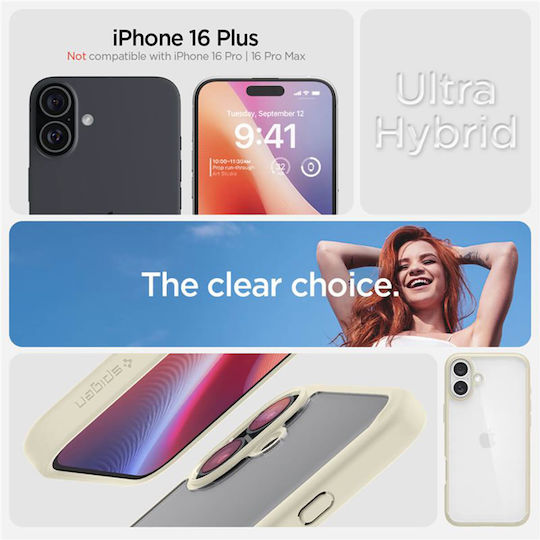 Spigen Ultra Hybrid Back Cover Silicone / Plastic Beige (iPhone 16 Plus)