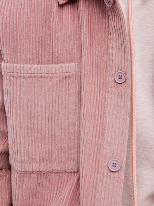 Long Sleeve Corduroy Overshirt in Wide Line Sapio Mílo