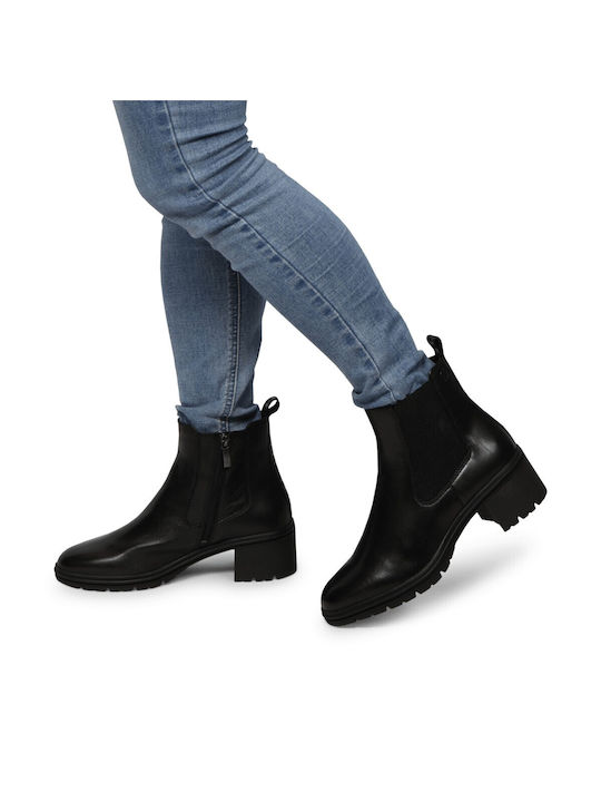 Tamaris Leather Women's Ankle Boots Black