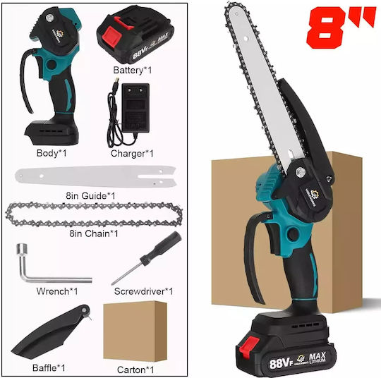 8 Inch Electric Chain Saw Brushless Motor Lightweight Design 1 Battery