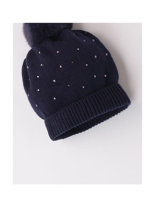 iDO Kids Beanie Knitted Navy Blue