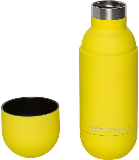 Asobu Bottle Thermos Stainless Steel 420ml Yellow Thermal Bottle