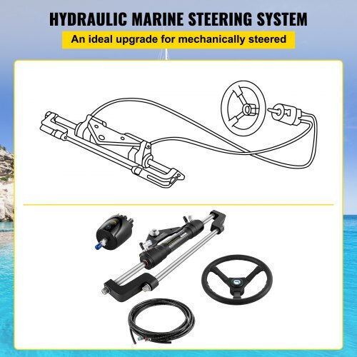 Vevor Hydraulic Steering Set Boats 300hp Yydjhk6400a-3tj10v0