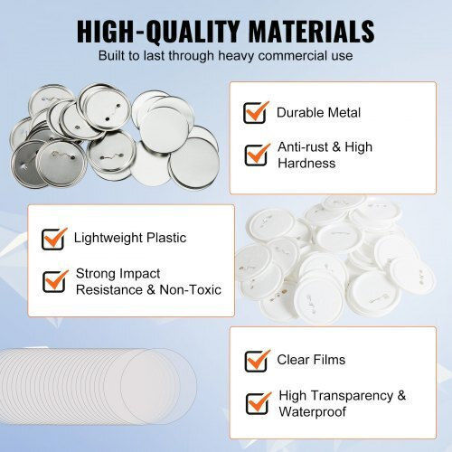 Set of 200 Buttons 75mm Button Maker Machine Vevor Xzgslh75mm200w5sav0