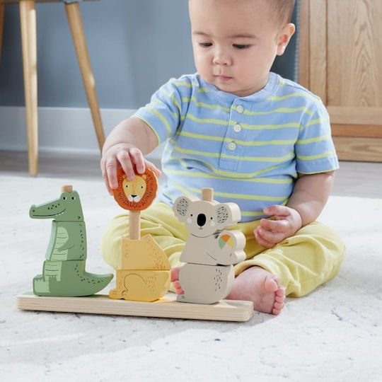 Fisher Price Stacking Toy Animals made of Wood for 12++ Months