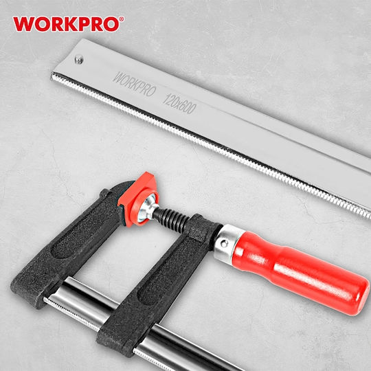 WorkPro WP232029 Σφιγκτήρας Τύπου "F" με Μέγιστο Άνοιγμα 600mm