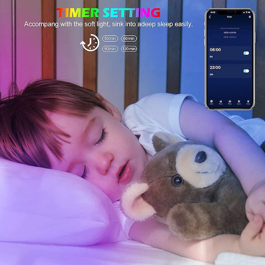 Kit Bandă LED Pureglow 24V RGB COB Vichema 576 LED-uri/M Interior Luminozitate Mare Silicon Gros Fără Pete Întunecate Unghi de Lumină 180° Flexibil Sincronizare Muzică Control prin Aplicație Telecomandă Sursă de Alimentare 24W 5m
