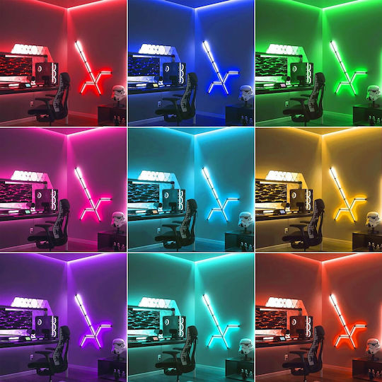 Kit Bandă LED Pureglow 24V RGB COB Vichema 576 LED-uri/M Interior Luminozitate Mare Silicon Gros Fără Pete Întunecate Unghi de Lumină 180° Flexibil Sincronizare Muzică Control prin Aplicație Telecomandă Sursă de Alimentare 24W 5m