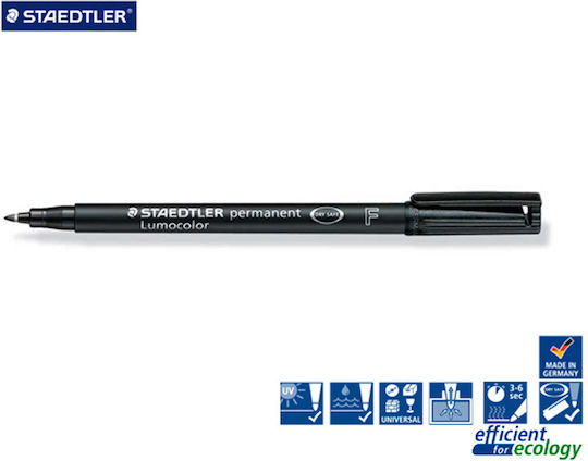 Staedtler Lumocolor Permanent Markers Black 10pcs