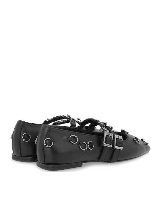 Leather Ballerinas Black