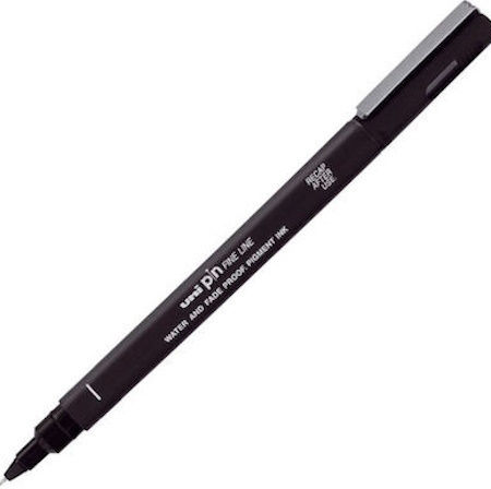 Uni-Ball Pin Line Μαρκαδόρος Αλκοόλης Μαύρο 0.1mm