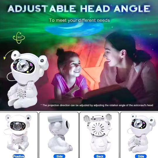 Lampă de proiecție pentru copii Alb 12x17cm