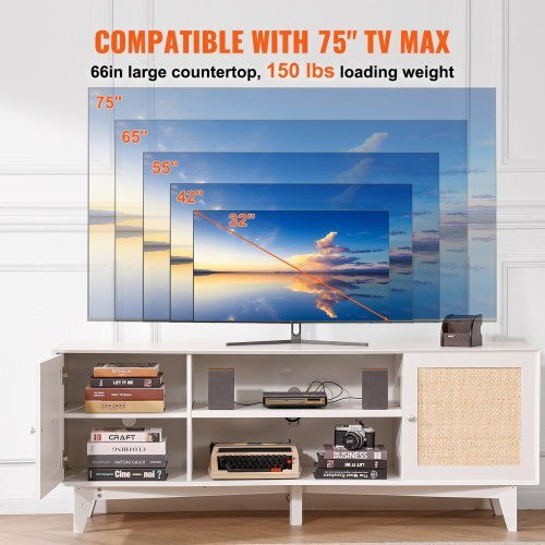 TV Stand White 167.7x39.7x63.6cm
