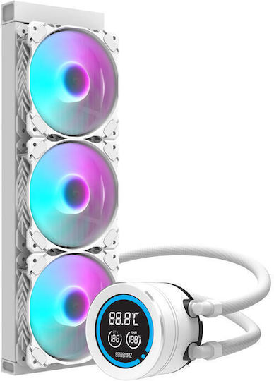 Darkflash DN-D360 Water Cooling AIO CPU with 3 120mm Fans and ARGB Lighting White